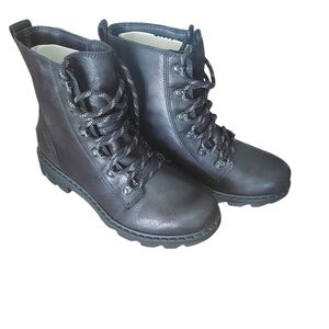 Sorel Lennox Waterproof Women's Black Lace-Up Boots